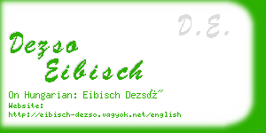 dezso eibisch business card